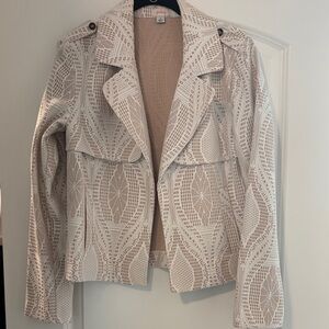 PINK Victoria's Secret Women's White Lace Blazer